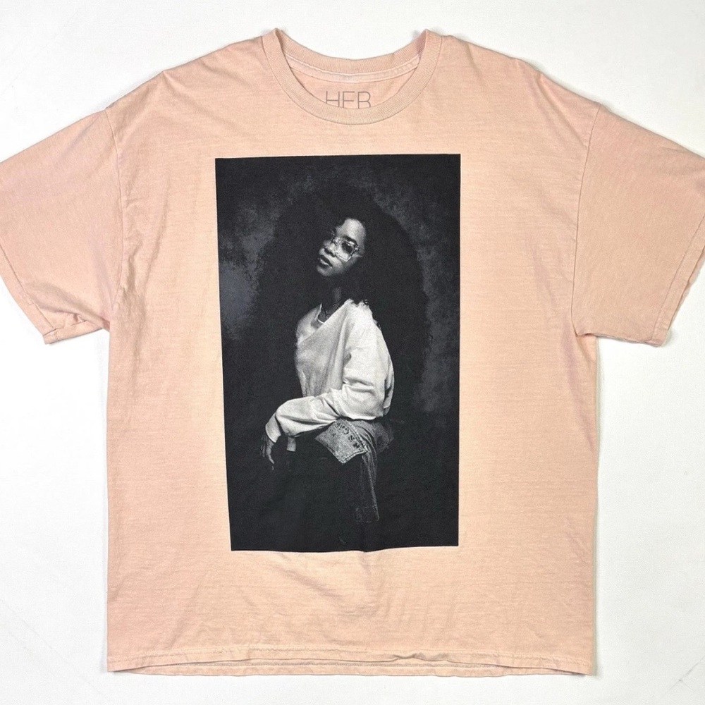 H.E.R. Graphic Print Peach T-Shirt